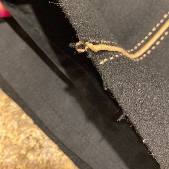 J. Crew Black and Tan Wool Blend Skirt 10 Unfinished Outer Bottom Hem - Picture 3 of 14